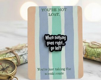 Mental Health Awareness pin, Positivity Gift, Encouragement Enamel Jewelry, Self Care Accessory, Funny Quote Brooch