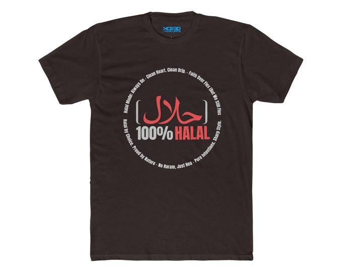 100% Halal Arabic Script T-Shirt | Halal Certification Tee