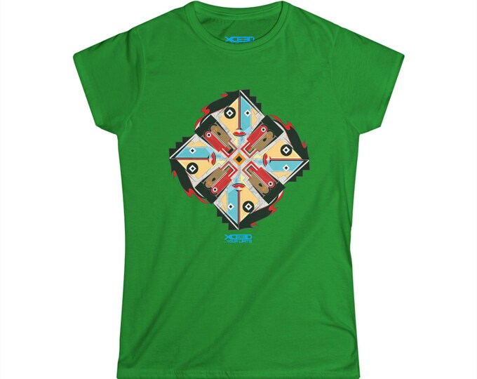 Geometric Abstract Faces tee | Women's T-Shirt