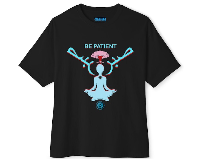 Be Patient meditation figure T-Shirt | Zen yoga graphic tee