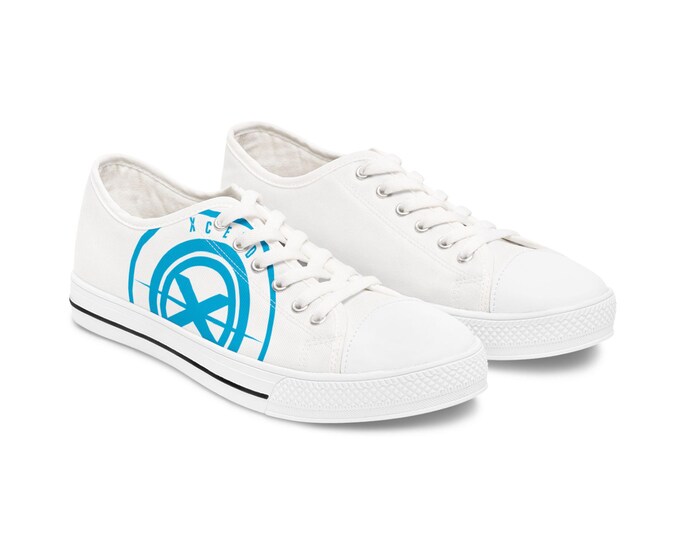 Blue Peace Symbol Sneakers | Low Top Sneakers