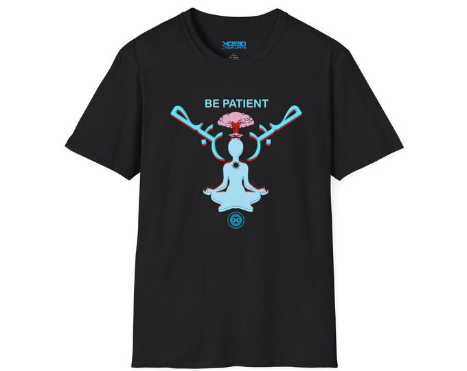 Be Patient Meditation Pose T-Shirt | Lotus Brain Calm Mind Tee
