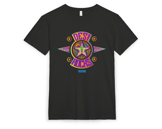 Desi Rocks star emblem T-Shirt | Vintage Bollywood inspired graphic