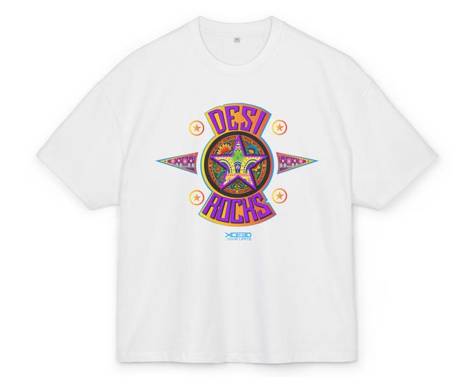 Desi Rocks star mandala T-Shirt | Graphic Tee, South Asian inspired design