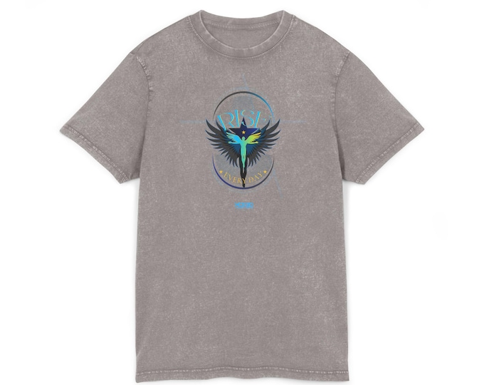 Acid Washed Round Neck Tee