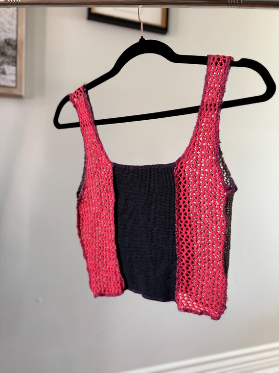 Deconstructed Patchwork Knit Crop Top | Y2K Cut-O… - image 10