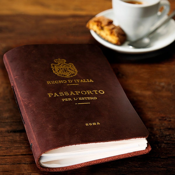 Leather Travel Journal (Italia Passport)