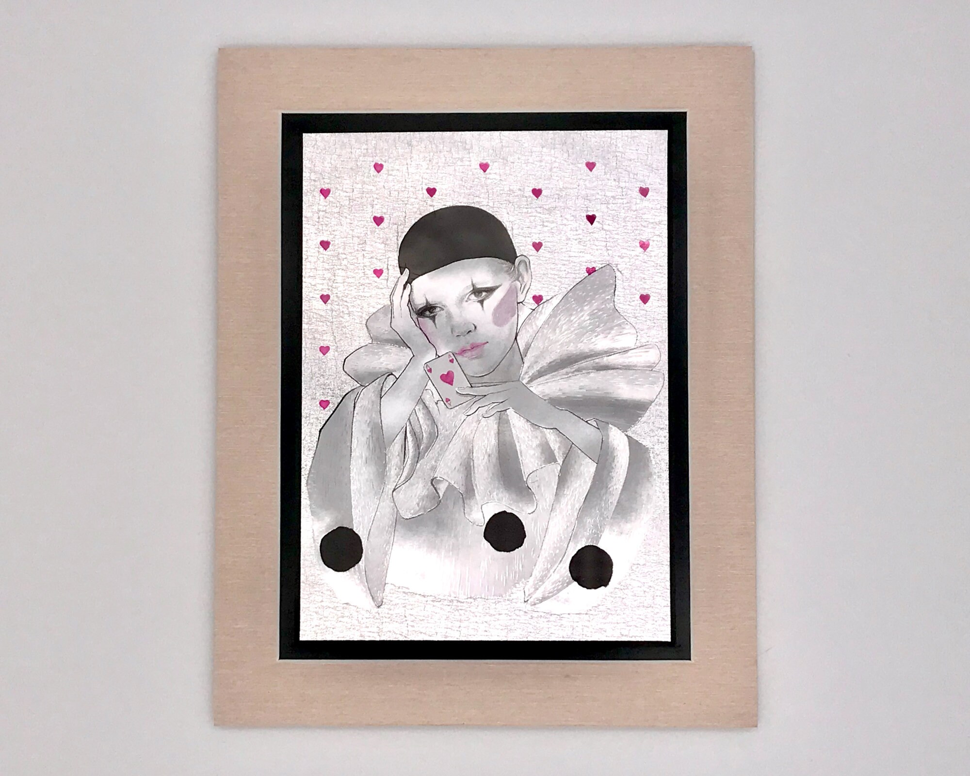 メゾチント　vintage Art Beautiful Rare Antique 1910-1920 Giovanni Signed Framed