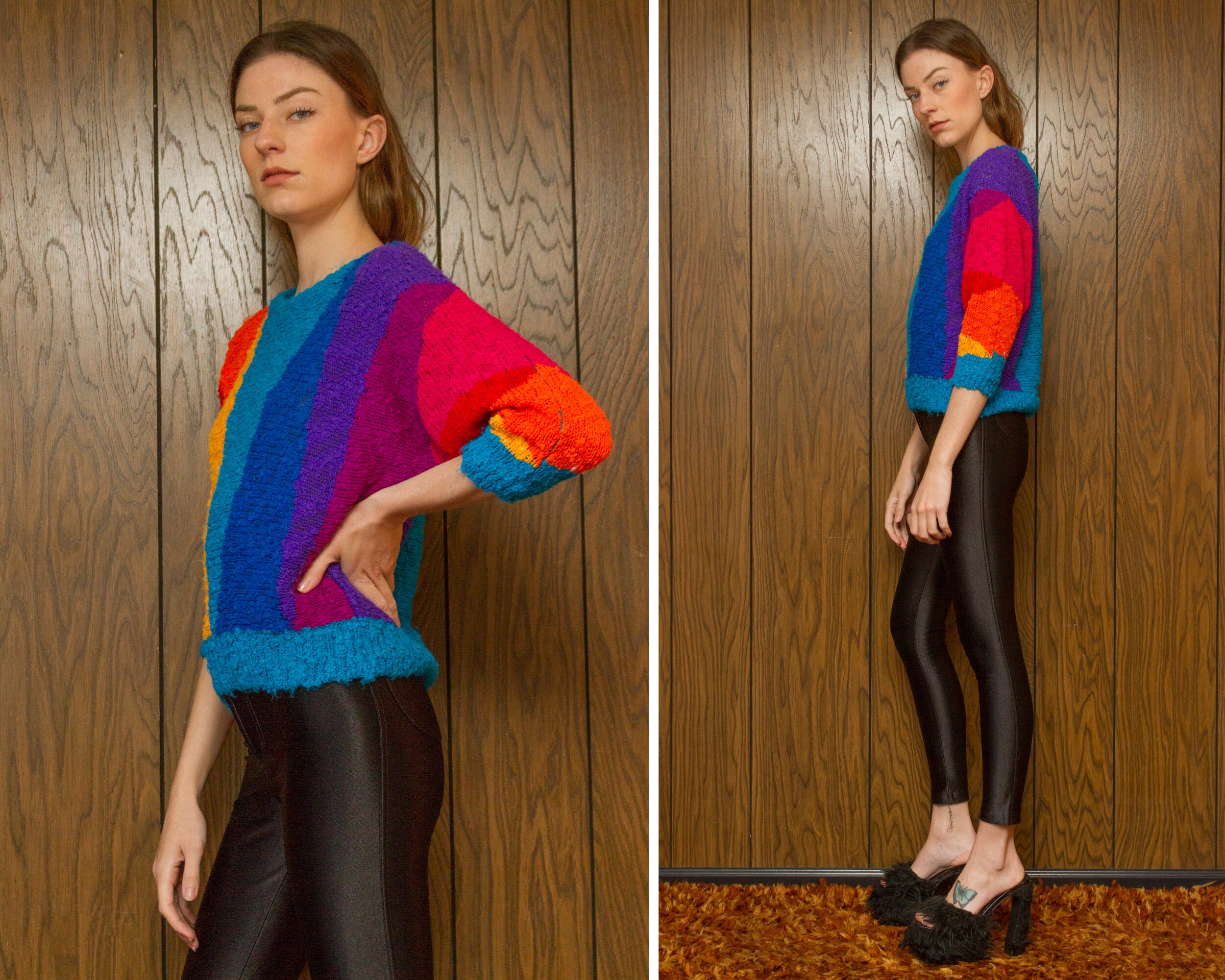 Vintage 80s Gitano Knit Textured 
