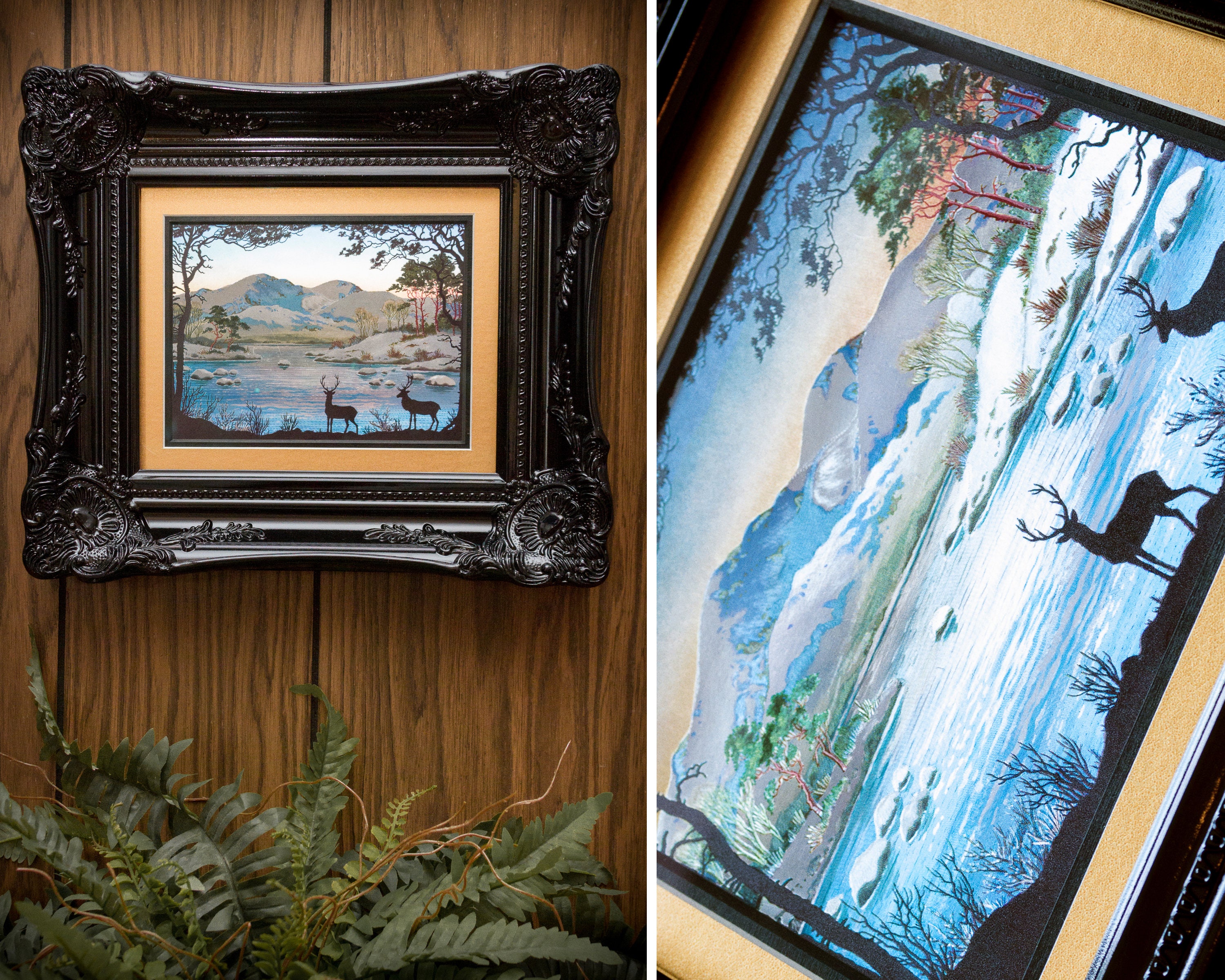 Vintage 80s Collectable Framed Etched Foil Art Print Black Etsy