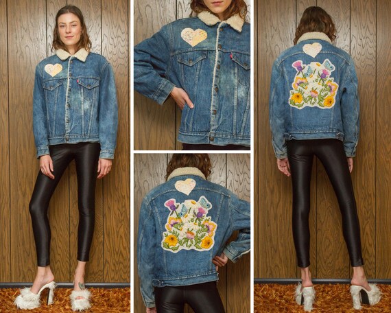 Levi's floral denim jacket deals