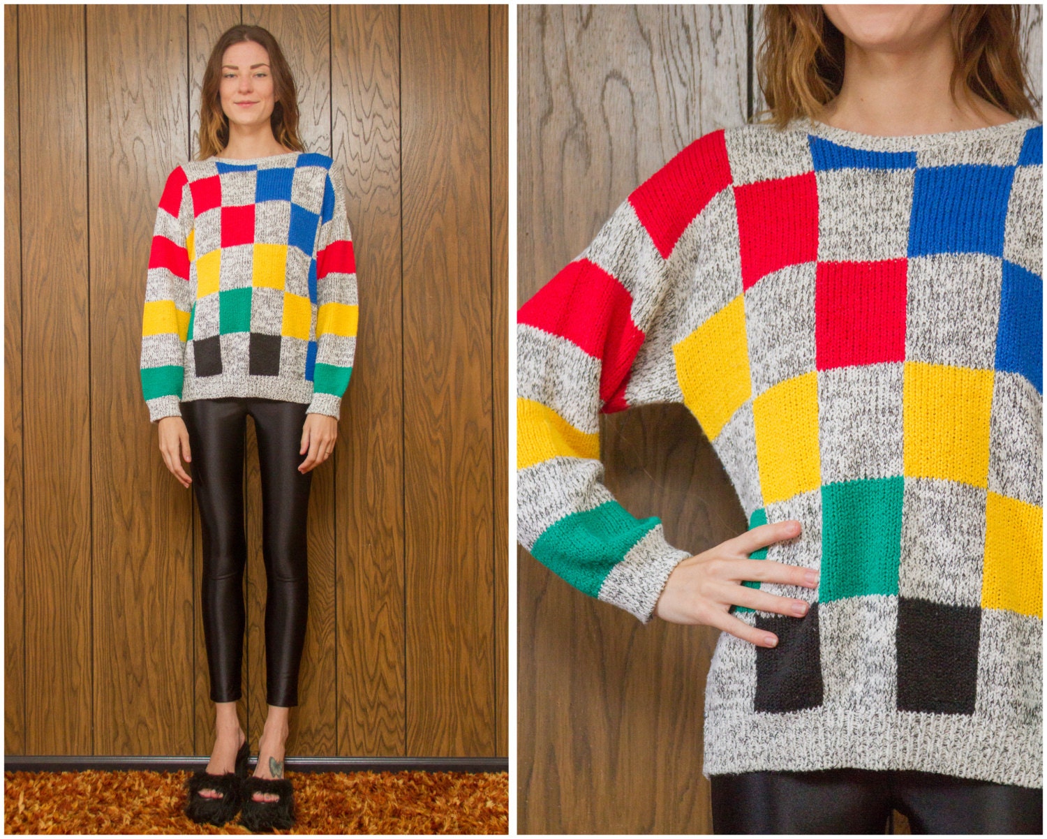 Red yellow green blue sweater best sale