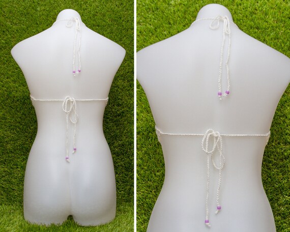 Vintage Deadstock 90s White Purple Pink Lavender … - image 5