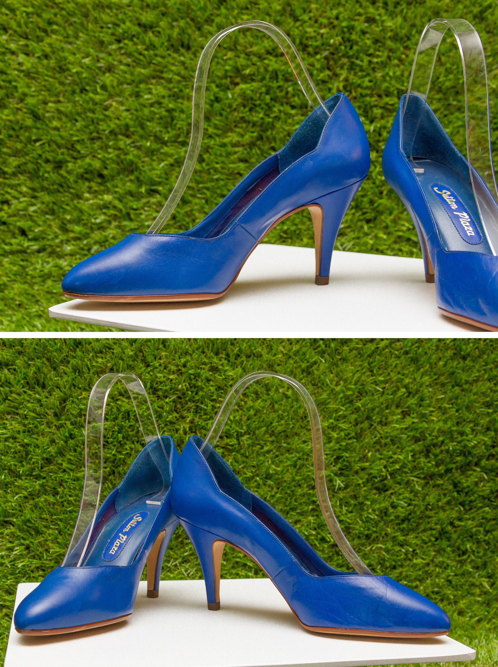 Vintage 80s Sutton Plaza Made in Brazil Shiny Royal Blue