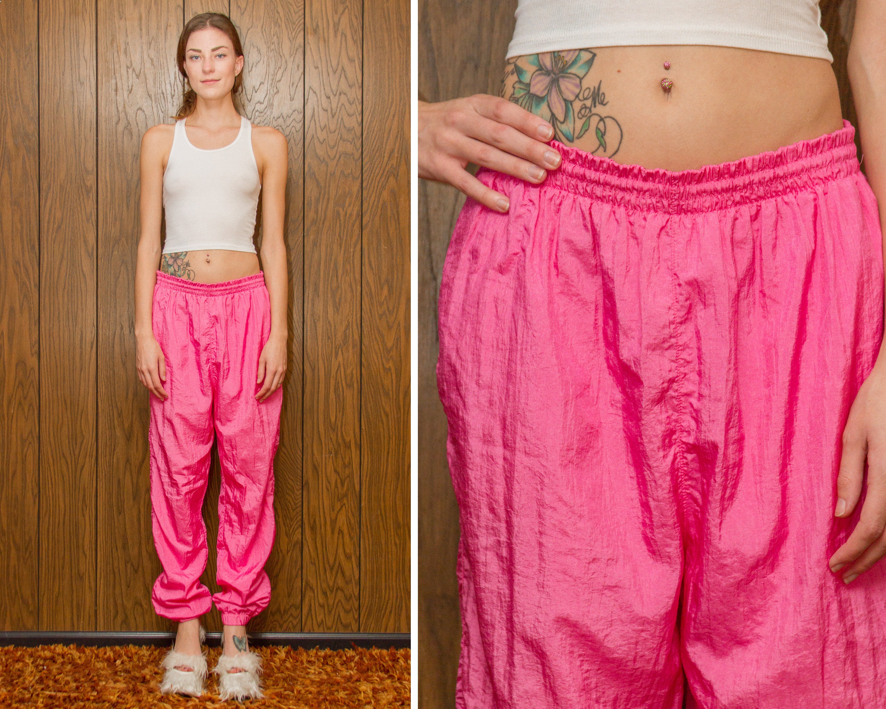 Pink Track Pants 80s Pastel Jogging Pants Gym Running Track, Shop Exile