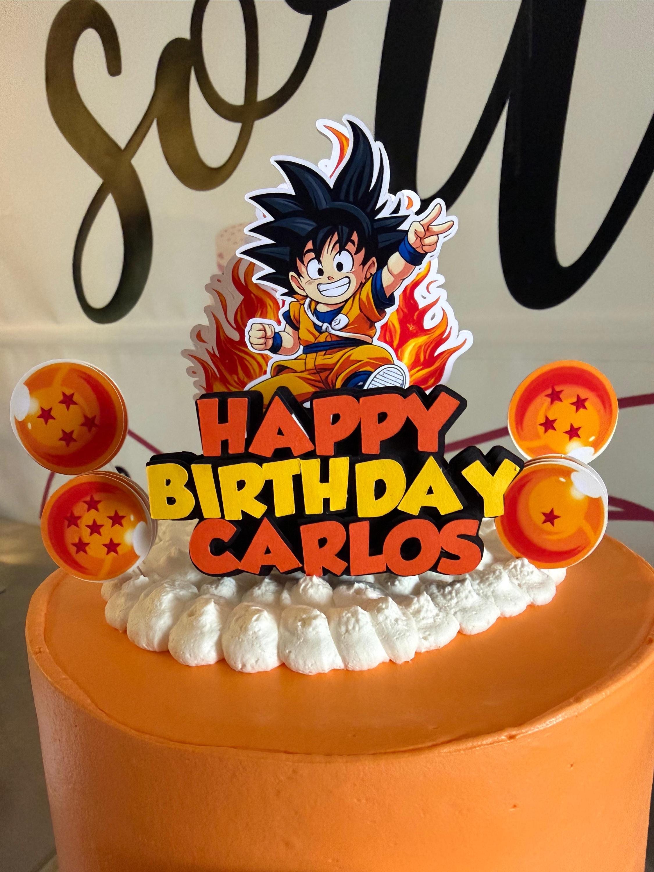 Dragon Ball Inspired Cake Topper | Personalized Anime Birthday Decor - Etsy