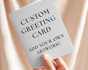 Custom Artwork Greeting Card, Kids Drawing Printed on Card, Personalized A2 Keepsake Card, Custom Keepsake, Envelope Included, Blank Inside