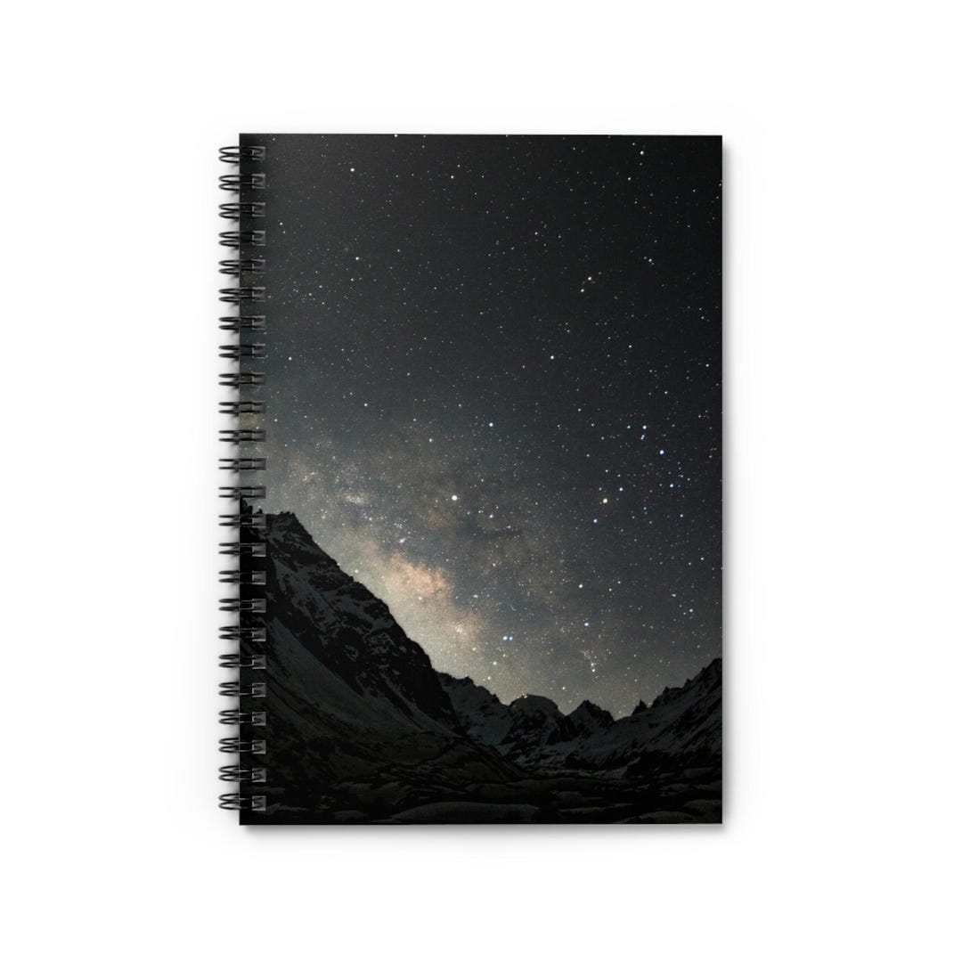 Milky Way Night Sky Notebook | Spiral Ruled Journal - Etsy