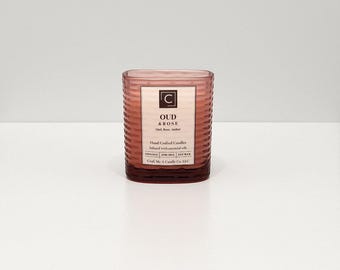Oud & Rose Scented Candle | Natural Soy Wax Candle | Mothers day Edition