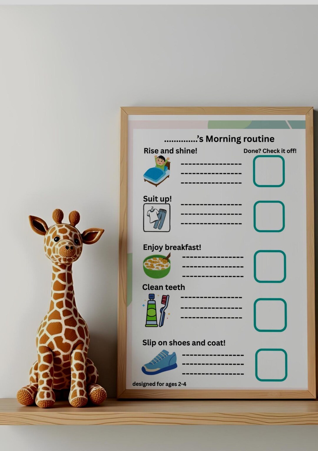 Toddler Visual Morning Routine Chart | Printable Morning Routine | Ages ...