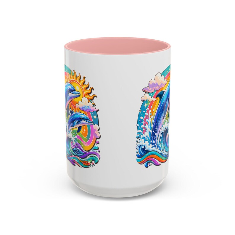 DOLPHIN SPLASH 2 Aquarium-serie Fireball Art-koffiemok - 2 maten afbeelding 18