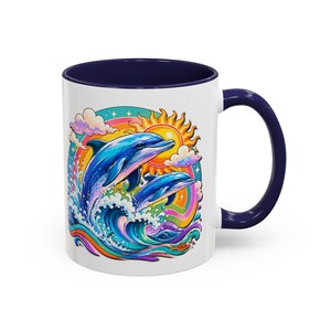 DOLPHIN SPLASH 2 Aquarium-serie Fireball Art-koffiemok - 2 maten afbeelding 3