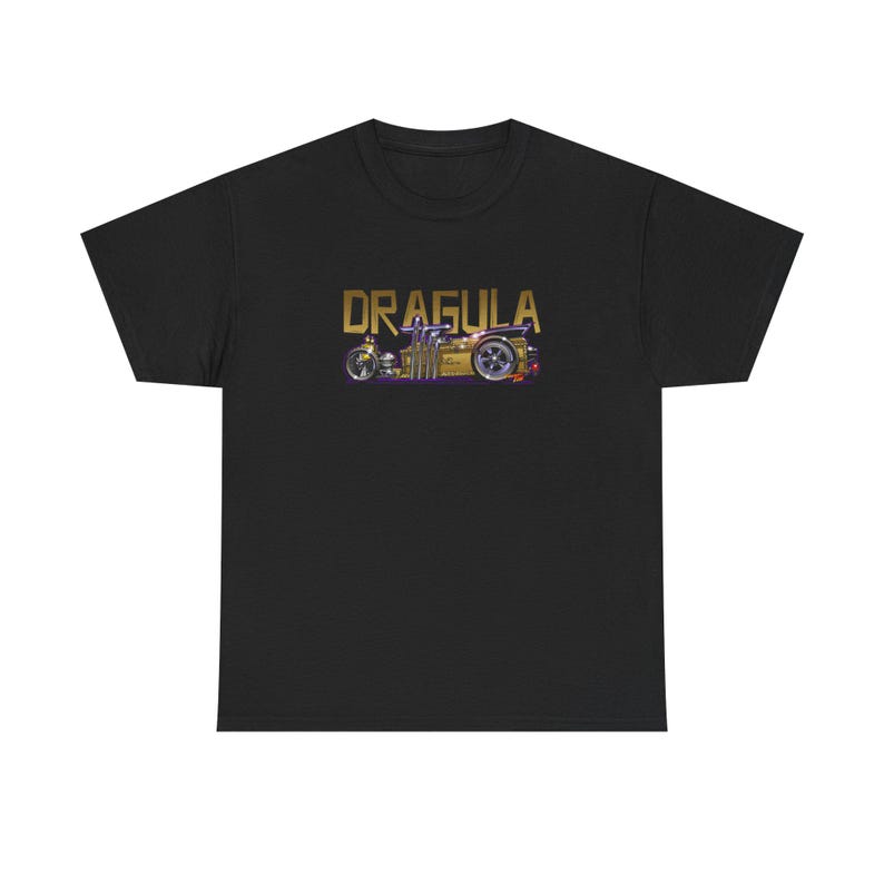MUNSTERS DRAGULA TV Show Fireball Art Heavy Cotton Tee 13 Colors image 2