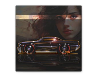 PONTIAC BONNEVILLE 1964 Fireball Art Canvas Print