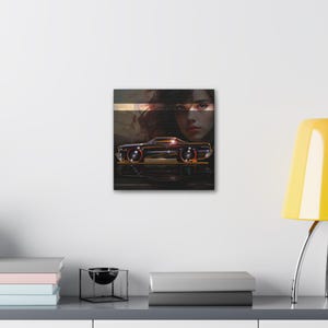 PONTIAC BONNEVILLE 1964 Fireball Art Canvas Print image 3