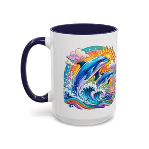 DOLPHIN SPLASH 2 Aquarium-serie Fireball Art-koffiemok - 2 maten afbeelding 14