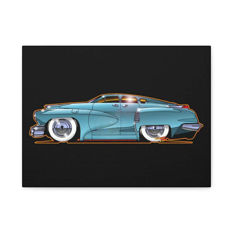 TUCKER TORPEDO 48 Collectible Fireball Art Canvas Print image 6