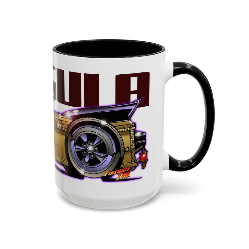 MUNSTERS DRAGULA TV Show Collectible Fireball Art Coffee Mug - 2 Sizes image 8