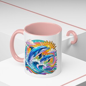 DOLPHIN SPLASH 2 Aquarium-serie Fireball Art-koffiemok - 2 maten afbeelding 11