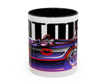 Kubek kolekcjonerski BATMOBILE 1966 BATMAN z motywem kuli ognia – 2 rozmiary
