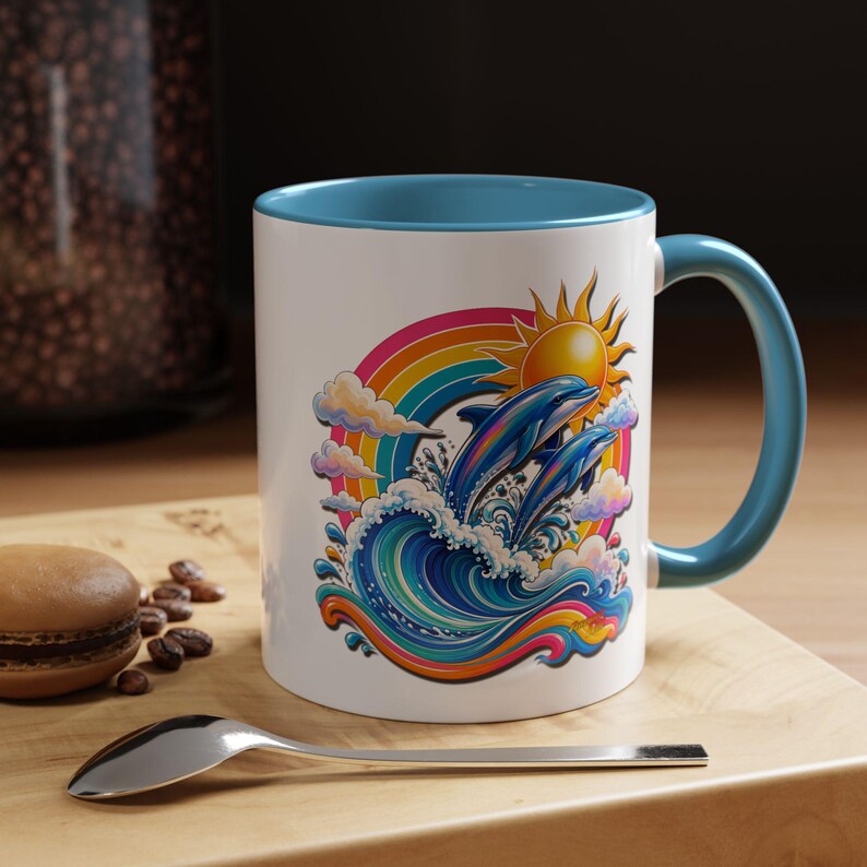 DOLPHIN SPLASH 1 Aquarium Series Fireball Art Coffee Mug - 2 Sizes image 17
