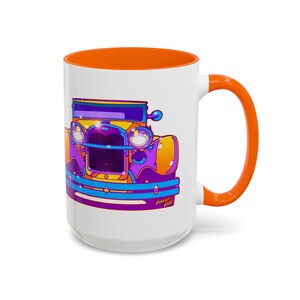FORD 1930 Hot Rod Classic Car Fireball Art-koffiemok - 2 maten afbeelding 8