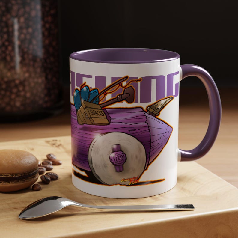 FLINTSTONES BARNEY RUBBLE Gone Fishing Fireball Collectible Coffee Mug - 2 Sizes image 5