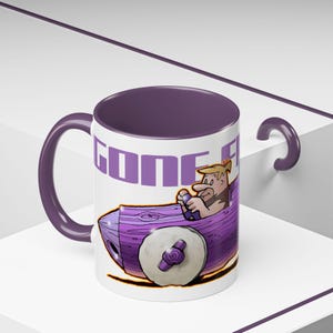 FLINTSTONES BARNEY RUBBLE Gone Fishing Fireball Collectible Coffee Mug - 2 Sizes image 6