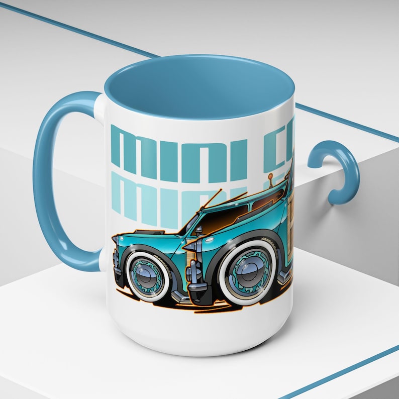MINI COOPER Custom Woodie Fireball Art Coffee Mug 11oz image 12