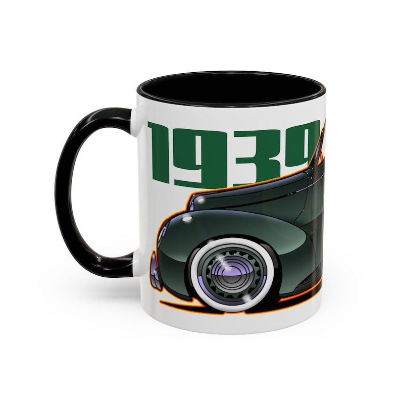 FORD DELUXE 1939 Cabrio Feuerball Kunst Kaffeetasse 2 Größen Bild 1