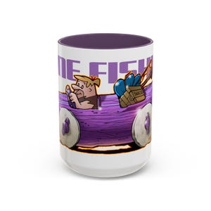 FLINTSTONES BARNEY RUBBLE Gone Fishing Fireball Collectible Coffee Mug - 2 Sizes image 7