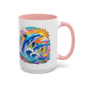 DOLPHIN SPLASH 2 Aquarium-serie Fireball Art-koffiemok - 2 maten afbeelding 19