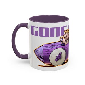 FLINTSTONES BARNEY RUBBLE Gone Fishing Fireball Collectible Coffee Mug - 2 Sizes image 3