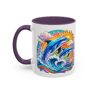 DOLPHIN SPLASH 2 Aquarium Series Fireball Art Coffee Mug - 2 Sizes image 4