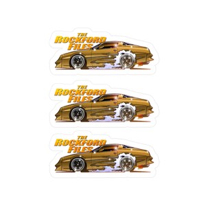 THE ROCKFORD FILES Pontiac Fireball Art Decal Stickers - 4 Sizes image 1