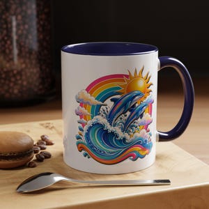 DOLPHIN SPLASH 1 Aquarium Series Fireball Art Coffee Mug - 2 Sizes image 6