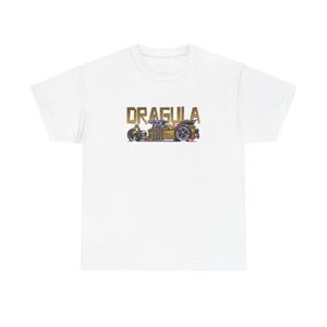 Camiseta de algodón grueso con diseño de bola de fuego de la serie de televisión MUNSTERS DRAGULA, 13 colores imagen 1