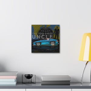 Der MANN von U.N.C.L.E. Piranha TV Auto Fireball Leinwand Kunstdruck Bild 3