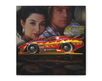 CORVETTE SUMMER Film Samochód Kula Ognia wydruk na płótnie – 2 rozmiary