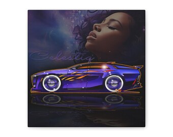 CADILLAC CELESTIQ EV Fireball Art Canvas Print – 3 rozmiary